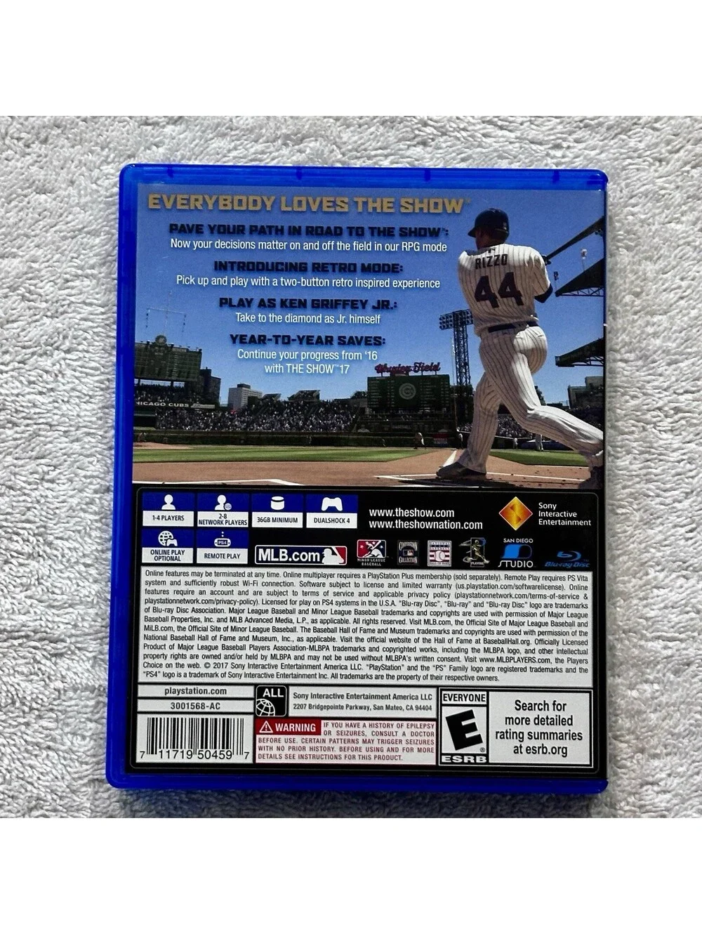 Playstation 4 PS4 Video Game MLB THE SHOW17 - with Insert - Gaming